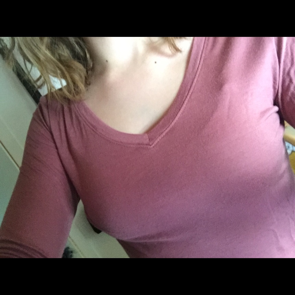long sleeve pink shirt